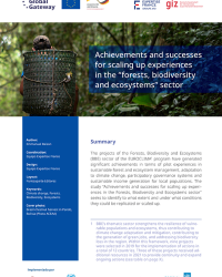 Achievements and successes for scaling up experiences in the “forests, biodiversity and ecosystems” sector